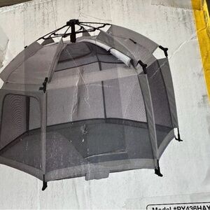 Pop-Up Mesh Pet Playpen - Gray